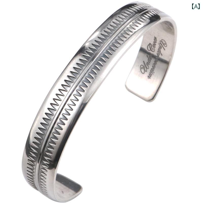 シールド 鋸 歯 状 シルバーブレスレット メンズ 925 スターリングシルバー DIZ タトゥー トーテム ブ..