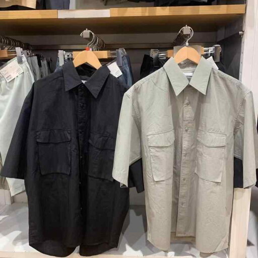 シャツ メンズ 半袖 コットン ワークシャツ カジュアル トップス 宽松 開襟シャツ 無地 ブラック グリーン ベージュ系 ブルー系 シャツ メンズ 半袖 コットン ワークシャツ カジュアル トップス 宽松 開襟シャツ 無地 ブラック グリーン ベージュ系 ブルー系
