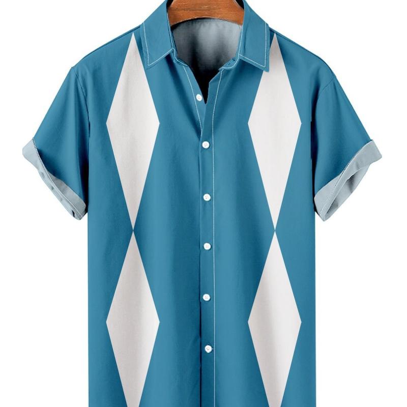 シャツ メンズ 男性用 半袖 ポリエステル トップス 3Dデジタルプリント 花柄 カジュアルシャツ 大きいサイズ 夏 通気性(x2)