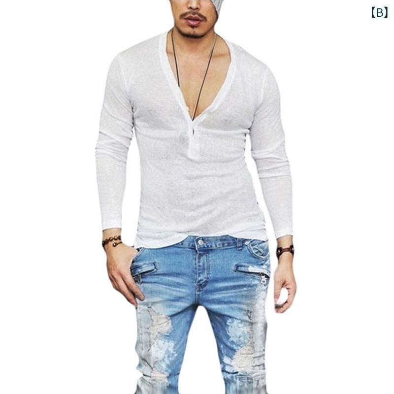 Tシャツ メンズ 男性用 トップス 長袖 ポリエステル 無地 薄手 合体型 黒 白 普段使い 部屋着