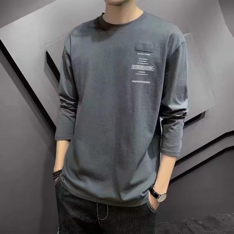 2個セットTシャツ メンズ 長袖 韓国 ストリート系 カジュアル 薄手 トップス カットソー ポリエステル混紡 春秋 白 黒 グレー・スタイル: ・素材: ポリエステル90%・対象: 若者・袖丈: 長袖・ネックライン: ラウンドネック・厚さ: 薄手・フィット: レギュラー・柄: -・色: ホワイト.ブラック.グレー・サイズ: M.L.XL.2XL.3XL・袖のタイプ: レギュラー・重さ: 約180g-250g・機能: 通気性.吸湿・対象年齢: 大人・性別: 男性・カテゴリ: Tシャツ