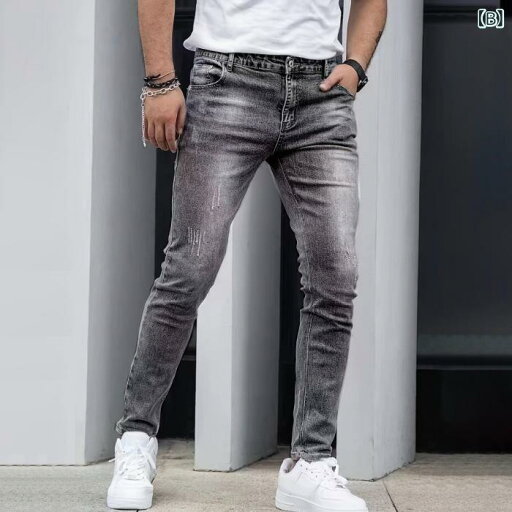 ジーンズ メンズ ジーパン デニムパンツ ストレッチ ストレート 薄手 カジュアル ブラック グレー ブルー 紺 S M L XL 2XL