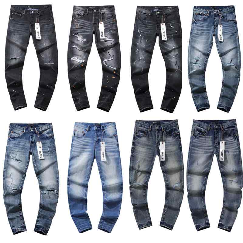 デニム メンズ ジーンズ スキニー 黒 ブラック ブルー パープル ダメージ加工 普段使い