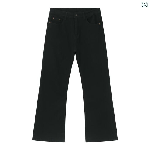 デニム メンズ ジーンズ ジーパン Gパン ズボン パンツ ストレート ストレッチ 伸縮性 ウォッシュ加工 美脚 脚長効果 細見え カジュアル ブラック 黒 春夏秋冬 オールシーズン