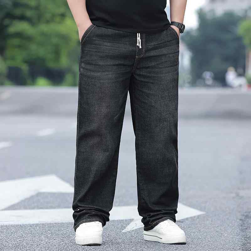 デニムパンツ メンズ 男性用 ジーンズ ジーパン ストレート ゆったり 大きいサイズ 高身長 ウォッシュ加工 ブルー グレー ブラック 伸縮性