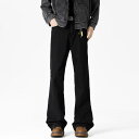 デニム メンズ ジーンズ ジーパン ズボン パンツ ストレート ゆったり カジュアル 薄手 黒 ブラック 黄土色 S M L XL 2XL 3XL