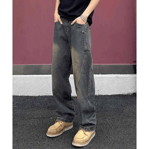 デニムパンツ メンズ ストレート ウォッシュ加工 ジーパン カジュアルパンツ アメカジ ミリタリースタイル ブラック カーキ ネイビー ブルー デニムパンツ メンズ ストレート ウォッシュ加工 ジーパン カジュアルパンツ アメカジ ミリタリースタイル ブラック カーキ ネイビー ブルー