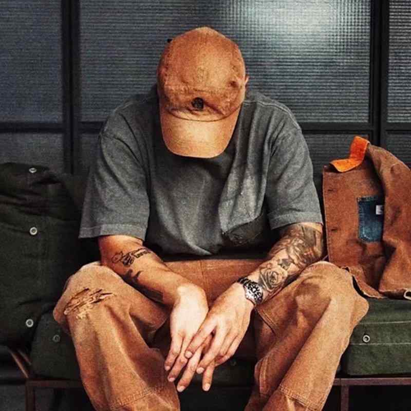 オーバーオール メンズ ゆったり ストレート 作業着 ワークパンツ ダメージ加工 ウォッシュ加工 デニム..