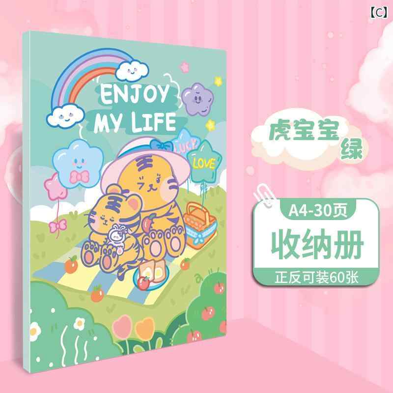 LINEAR shopのA4 フォルダー 透明 インサート データ ブック 多層 学生 文具 テスト 用紙 収納 バッグ ファイル 整理 オフィス 用品 ルーズリー ォ ルダー 出生前 検査 スコア 賞品 コレクション｜アングル3