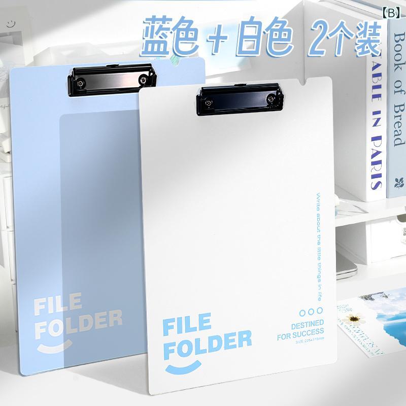 LINEAR shopの縦型 フォルダー パッド ファイル クリップ ライティング ボード オフィス 用品 小学生 テスト 用紙 A4 データストレージ 学習 音楽 ブック｜アングル2