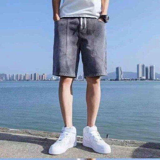 デニム ショートパンツ メンズ 薄手 5分丈 ゆったり ストレート カジュアル 春夏 ブルージーンズ ジーパン ズボン パンツ 伸縮性(x2) デニム ショートパンツ メンズ 薄手 5分丈 ゆったり ストレート カジュアル 春夏 ブルージーンズ ジーパン ズボン パンツ 伸縮性(x2)