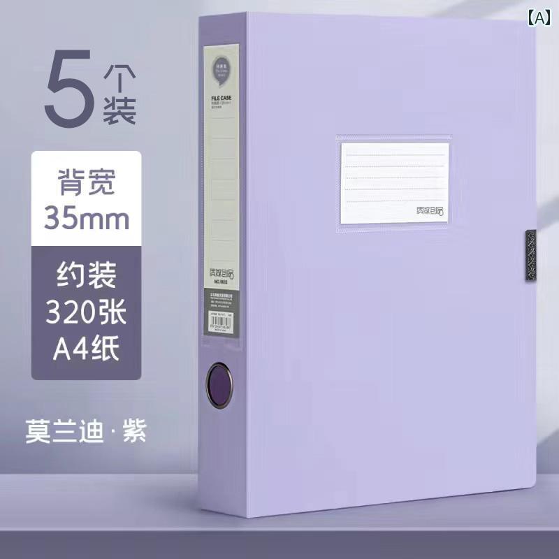 ファイル 55 mm 厚手 モランディ カラー プラスチック 情報 a 4 フォルダー 紙 契約 書 会計 伝票 仕分..