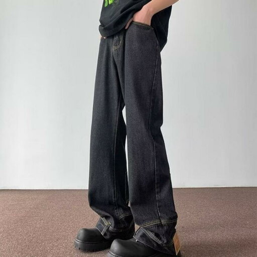 ジーンズ メンズ デニムパンツ ストレート ヴィンテージ ウォッシュ加工 ゆったり 大きめサイズ カジュアル ブラック ブルー 春夏 ジーンズ メンズ デニムパンツ ストレート ヴィンテージ ウォッシュ加工 ゆったり 大きめサイズ カジュアル ブラック ブルー 春夏