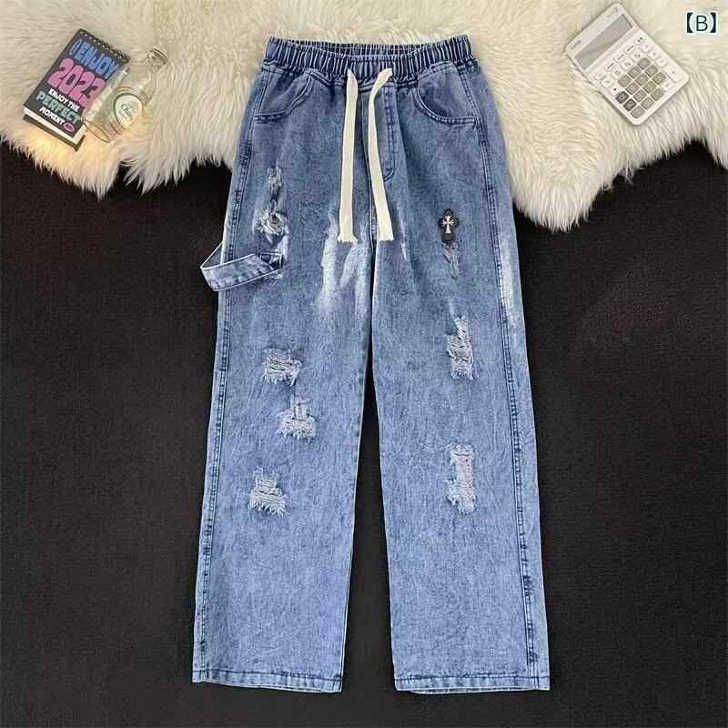 デニム メンズ パンツ ジーンズ ジーパン 男性用 ボトムス ストレート 美脚 ズボン 裾絞り 接触冷感 薄手 カジュアル アメカジ ブラック ブルー S M L XL 2XL 3XL