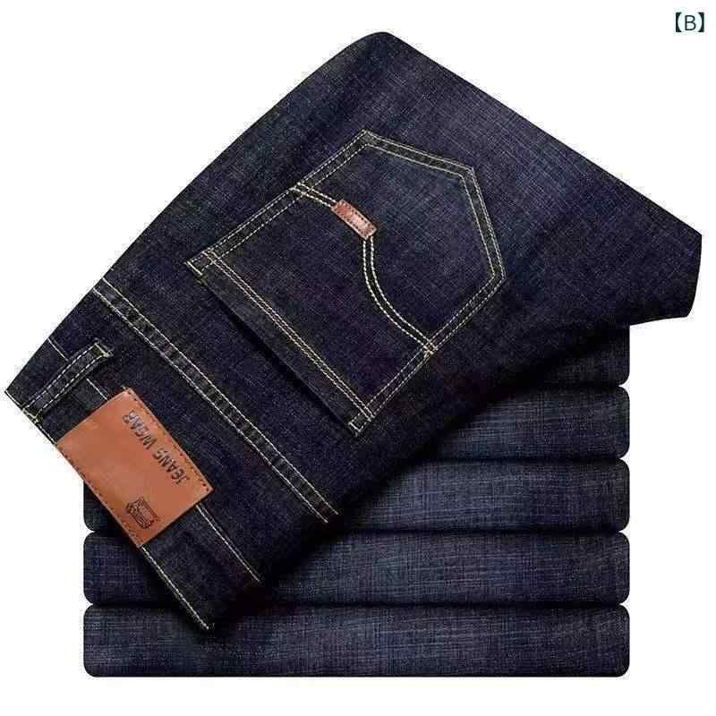 デニム メンズ ストレート デニムパンツ 薄手 男性用 ズボン 作業着 普段使い 若者 ブルー ブラック