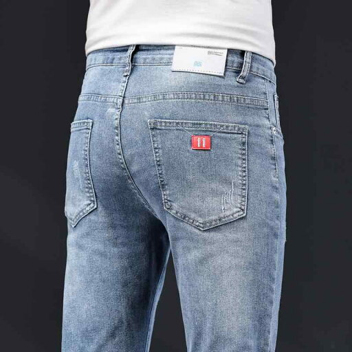 デニム メンズ デニムパンツ ジーンズ ジーパン ズボン パンツ 男性用 スリムフィット カジュアル ストレート 薄手 ブルー デニム メンズ デニムパンツ ジーンズ ジーパン ズボン パンツ 男性用 スリムフィット カジュアル ストレート 薄手 ブルー