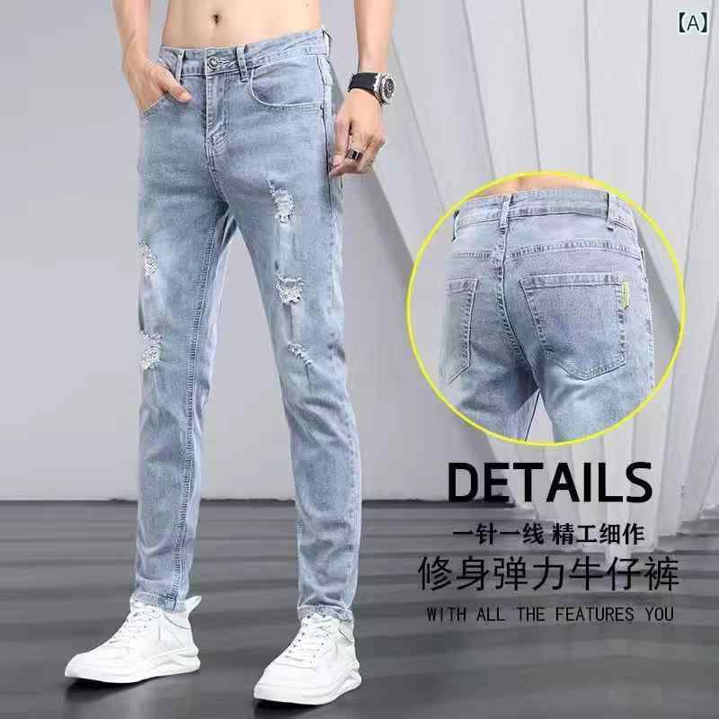 デニム メンズ デニムパンツ テーパードパンツ ジーンズ Gパン ジーパン カジュアルパンツ ロングパンツ スリム 水洗い加工 ブルー ブラック