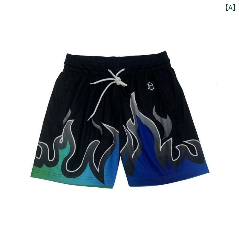 ハーフパンツ メンズ 男性用 スポーツ バスケットボール 膝上丈 ゆったり 4分丈 トレーニングパンツ 通気性 速乾性 モダール 薄手 ブラック パープル シアン