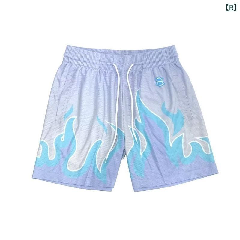 ハーフパンツ メンズ 男性用 スポーツ バスケットボール 膝上丈 ゆったり 4分丈 トレーニングパンツ 通気性 速乾性 モダール 薄手 ブラック パープル シアン