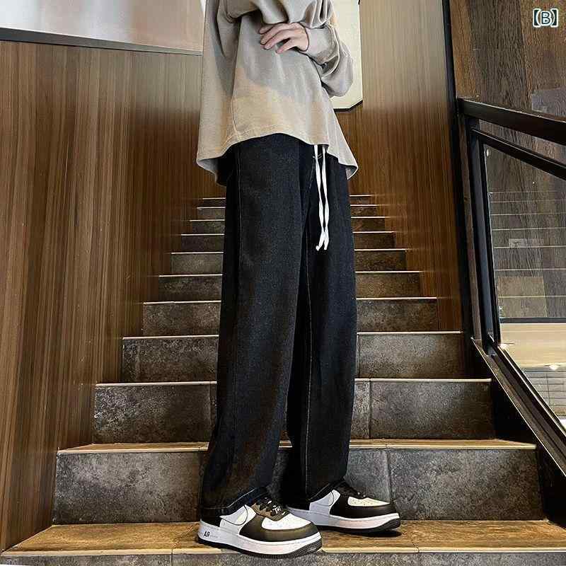 デニム メンズ ジーンズ テーパード ストレート 黒 ブラック グレー 接触冷感 ゆったり 大きいサイズ 春夏 秋冬