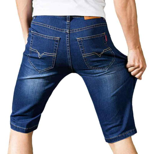 デニム メンズ デニムハーフパンツ ゆったり ストレート 薄手 ストレッチ カジュアル ハーフパンツ 7分丈パンツ デニム メンズ デニムハーフパンツ ゆったり ストレート 薄手 ストレッチ カジュアル ハーフパンツ 7分丈パンツ