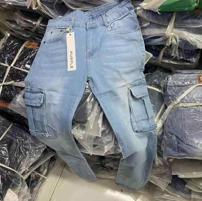 ジーンズ メンズ デニム カーゴパンツ ダメージ加工 ストリート 小脚 ズボン コットン 綿 通年(x30)