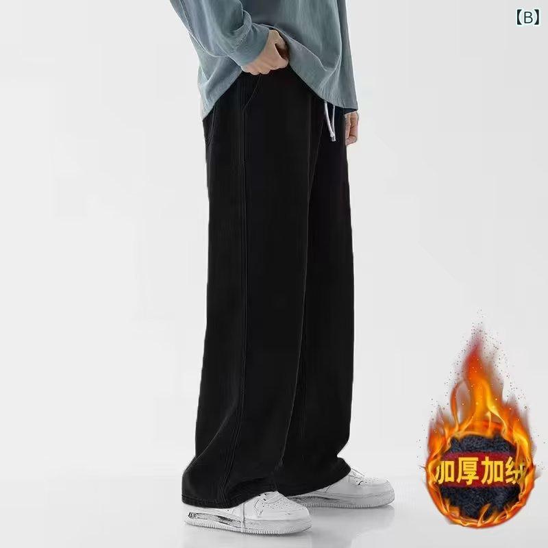 デニム メンズ ストレートジーンズ ウォッシュ加工 ゆったり テーパード ミディアムウエスト ロングパンツ カジュアルパンツ グレー ブルー ブラック