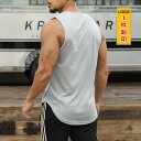 タンクトップ メンズ 男性用 ランニング トレーニング ノースリーブ 筋トレ ジム ウェア 吸湿速乾 通気性 陸上 スポーツ 運動着 白 黒