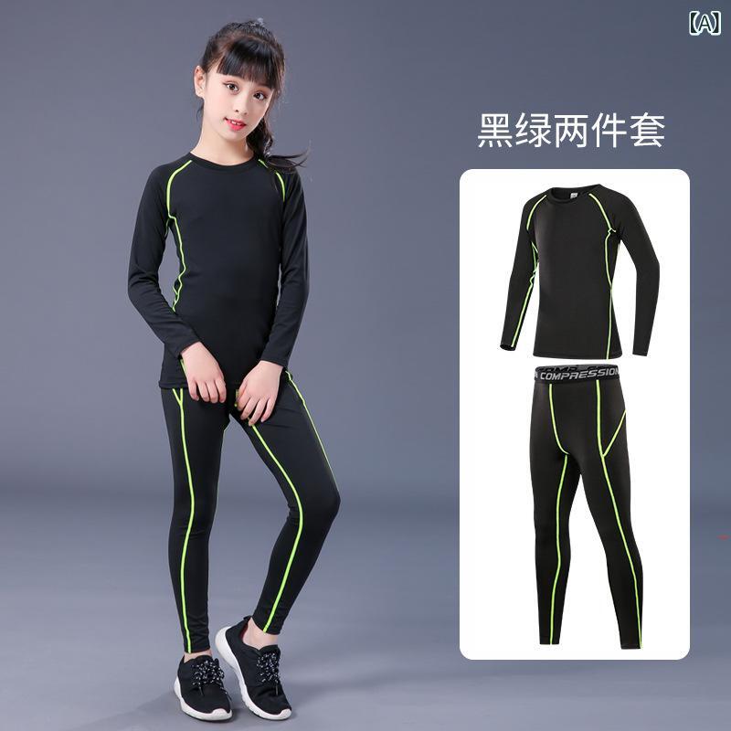 子供用スポーツウェア 上下セット 男児用 トレーニングウェア コンプレッションウ...