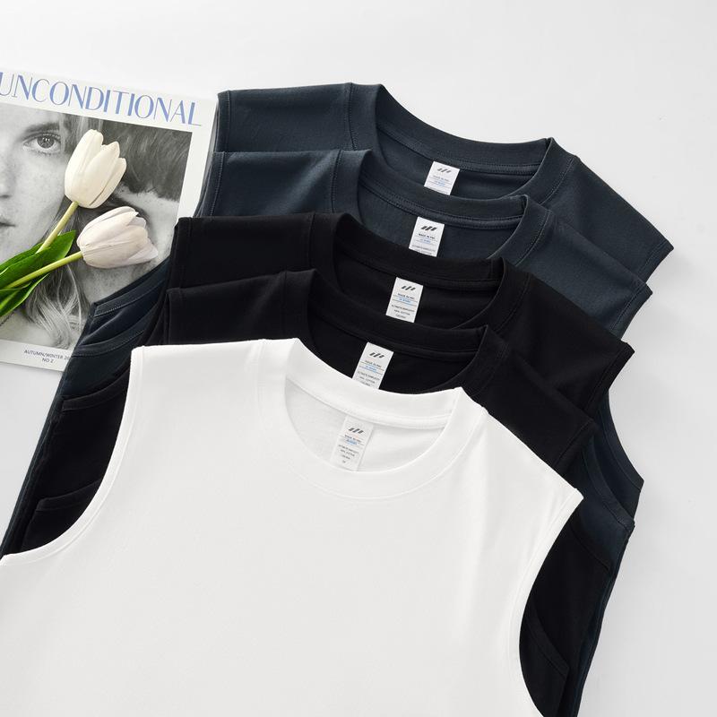 Tシャツ レディース メンズ ノースリーブ トップス カットソー 無地 コットン カジュアル 運動 スポーツ トレーニング ルームウェア 春夏