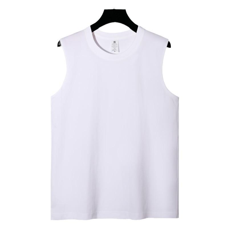 タンクトップ レディース メンズ 兼用 220g 薄手 コットン 無地 インナー トップス ブラック ホワイト グレー