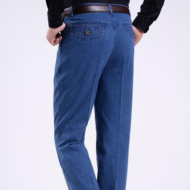 ジーンズ メンズ 男性用 ジーパン デニムパンツ 高齢者 宽松 ゆったり 高腰 ストレッチ 伸縮性 ワークパンツ ビジネス ビジネスカジュアル 薄...