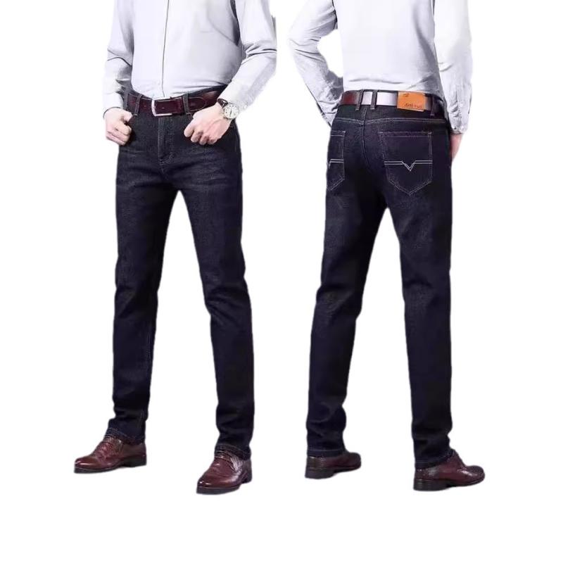デニム メンズ 作業着 ワークパンツ 薄手 ストレッチ ストレート カジュアル 普段使い ジーパン 黒 ブラック ブルー
