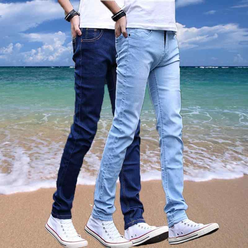 デニム メンズ デニムパンツ ジーンズ ジーパン 9分丈パンツ サルエルパンツ イージーパンツ ゆったり 伸縮性 ウォッシュ加工 普段使い(x2)