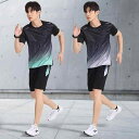 スポーツウェア メンズ セットアップ 夏用 薄手 半袖 Tシャツ ショートパンツ 上下セット 接触冷感 吸湿速乾 トレーニングウェア ランニング バスケットボール アウトドア カジュアル 普段使い ルームウェア 部屋着 ポリエステル
