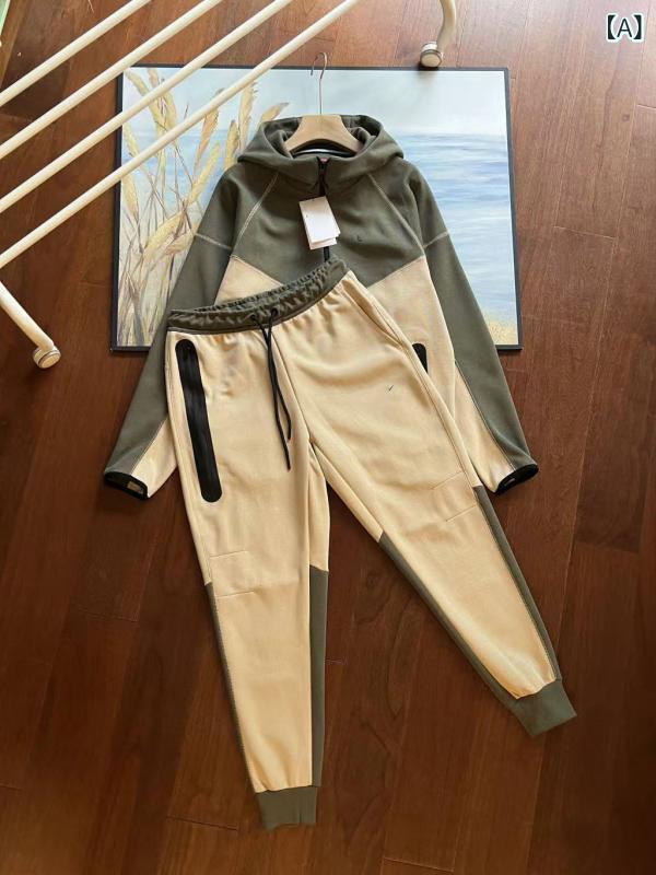 LINEAR shopのスウェット メンズ スウェットパンツ 上下セット コットン混紡 カジュアルウェア スポーツウェア 部屋着 春秋 緑 黒 グレー カーキ｜アングル2