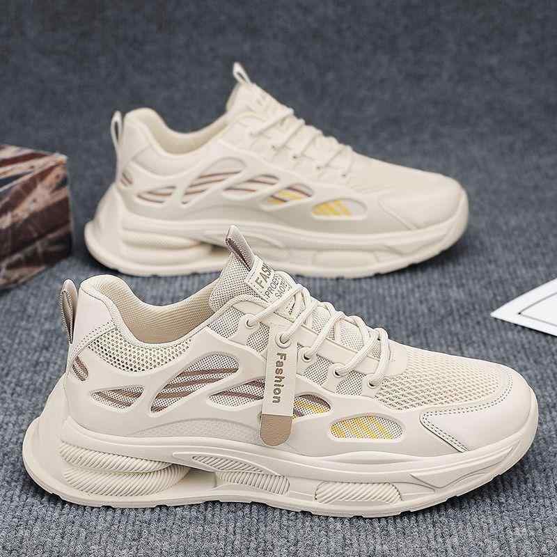 スニーカー メンズ 男性用 厚底 スポーツシューズ ランニングシューズ 運動靴 通気性 メッシュ 普段使い ローカット 合成皮革 替え紐付き 春夏