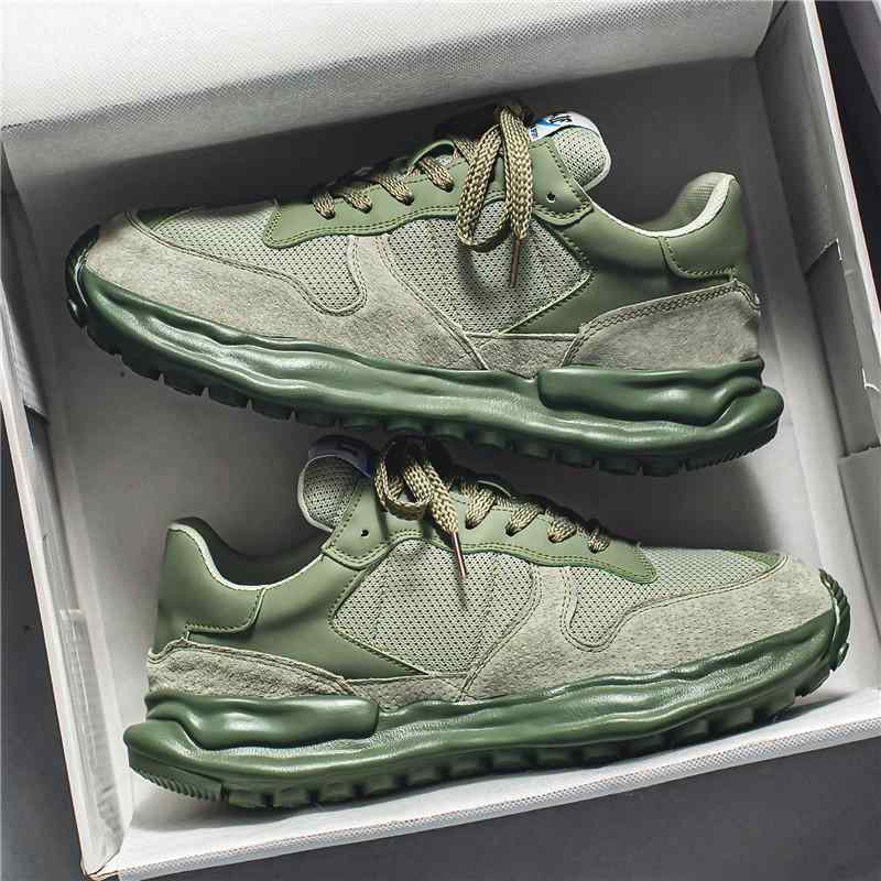 スニーカー メンズ 男性用 スポーツ ランニング 運動靴 メッシュ 通気性 厚底 ローカット 普段使い 春夏 グレー 緑 白