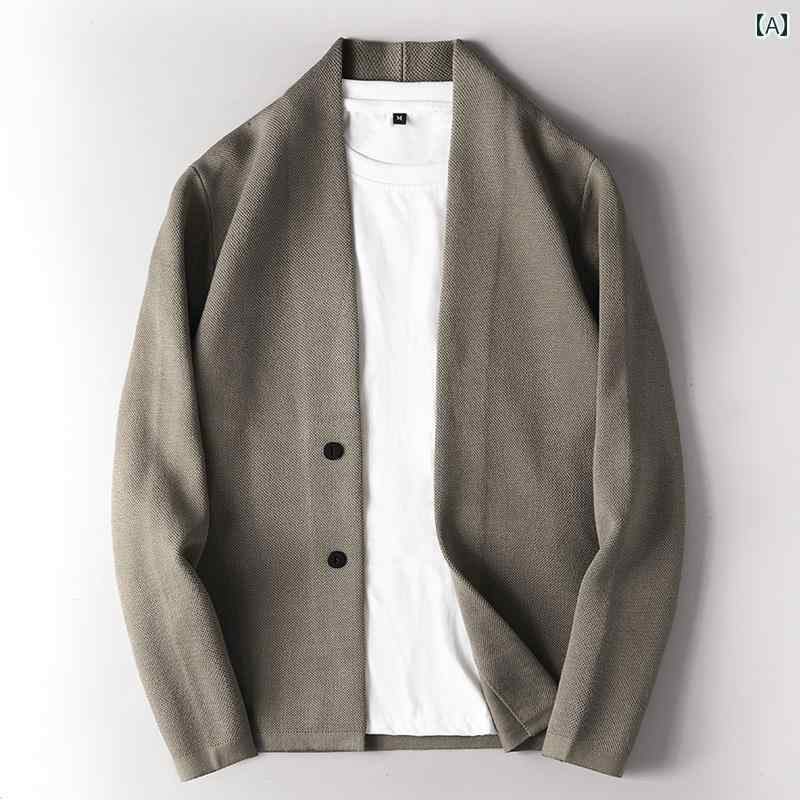 V-Neck - 豪華 ビジネス カジュアル カーディガン セーター メンズ スリム 万能 アウターウェア ニット 春秋 ジャケット.カラフルカラーオシャレ