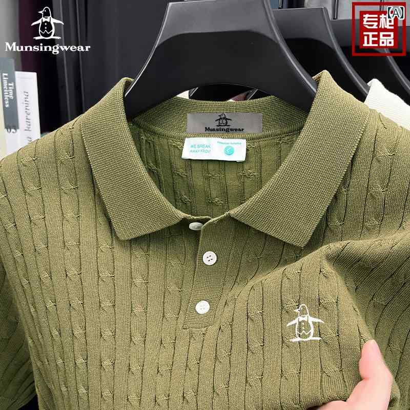 新 着 夏 メンズ 半袖 通気性 ニット ジャカード Tシャツ トップス.カラフルカラー.オシャレ.シンプルスタイル