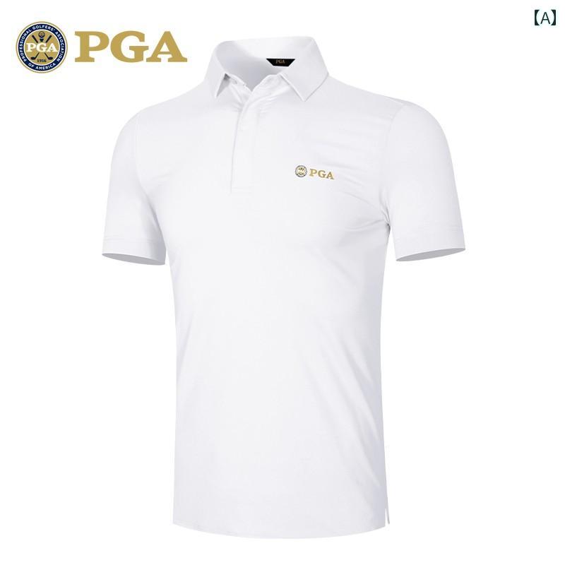 アメリカ PGA ゴルフウェア メンズ 半袖 Tシャツ 夏用 スポーツジャージ メンズウェア トップス ポロシ..