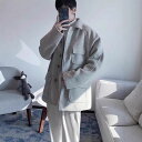 コート メンズ 男性用 ウール 厚手 秋冬 冬服 オーバーサイズ ゆったり 無地 グレー 黒