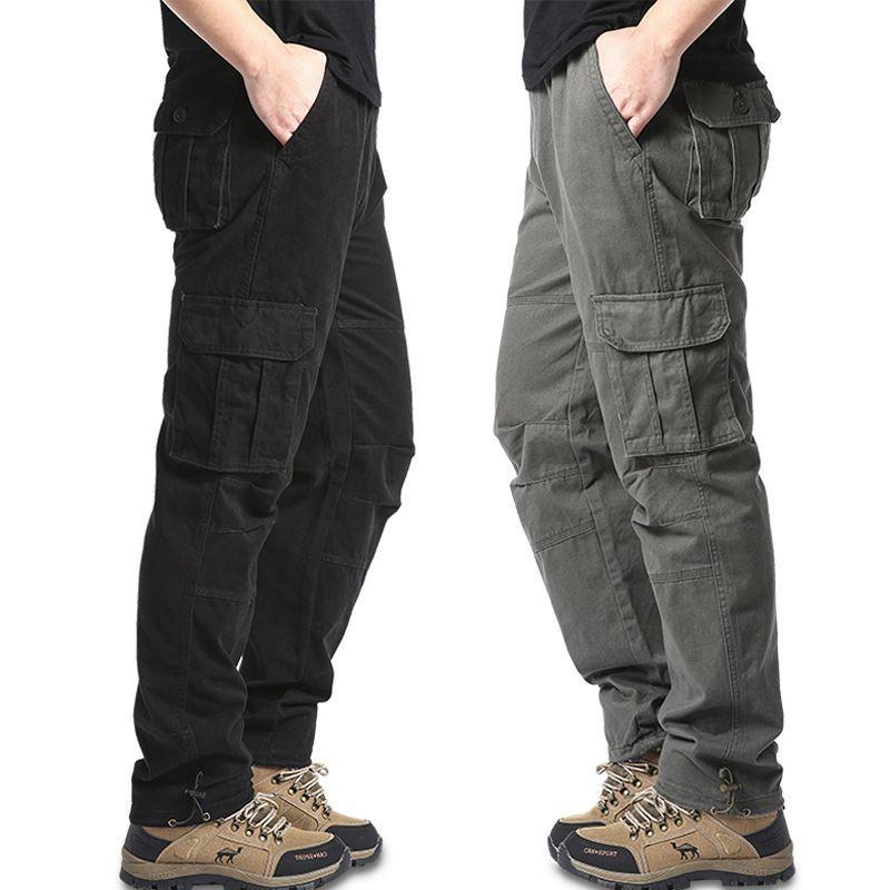 パンツ メンズ カーゴパンツ ストレートパンツ ロングパンツ コットン ゆったりサ...