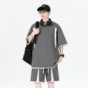 Tシャツ メンズ 半袖 短パン スポーツ カジュアル セットアップ ルームウェア 部屋着 ポリエステル ブラック 黒 グレー グレー ホワイト 白 接触冷感 吸湿速乾 春夏
