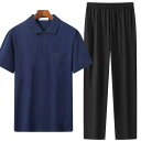 セットアップ メンズ 男性用 Tシャツ 半袖 ハーフパンツ 綿 夏 部屋着 ルームウェア 普段使い 運動着 30代 40代 50代 60代 白 紺 黒