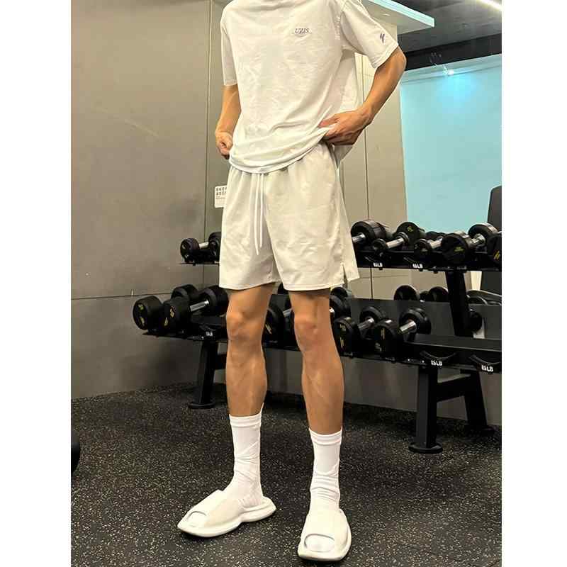 Nylon Shorts - ハーフパンツ メンズ 男性用 2025年 速乾性 スポーツ トレーニング ウェア 伸縮性 普段使い ブラック 黒 グレー グレー ポリエステル