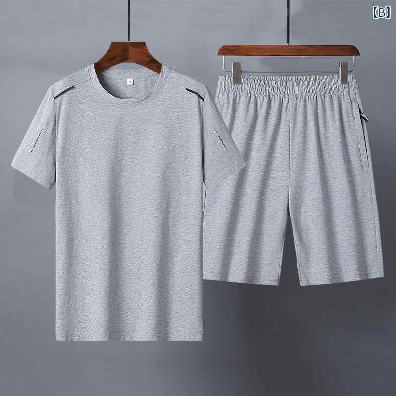 LINEAR shopのスポーツウェア メンズ Tシャツ ショートパンツ セットアップ コットン 薄手 半袖 ハーフパンツ 部屋着 ルームウェア 大きいサイズ グレー ブラック｜アングル3