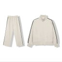 メンズ スウェット セットアップ 韓国 スポーティ カジュアル 上下セット 長袖 ズボン トップス パンツ 綿 紺色 ネイビー 白 オフホワイト