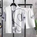 Tシャツ メンズ 半袖 ハニカム 接触冷感 薄手 ショートパンツ セットアップ 部屋着 ルームウェア スポーティ 韓国 カジュアル ブラック ホワイト グレー
