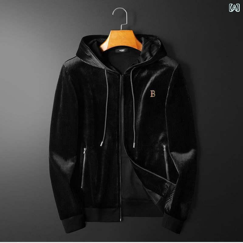 セットアップ メンズ 男性用 スポーツウェア 金糸ベロア 2点セット 普段使い 部屋着 リラックスウェア ポリエステル 秋冬 ブラック ピンク系